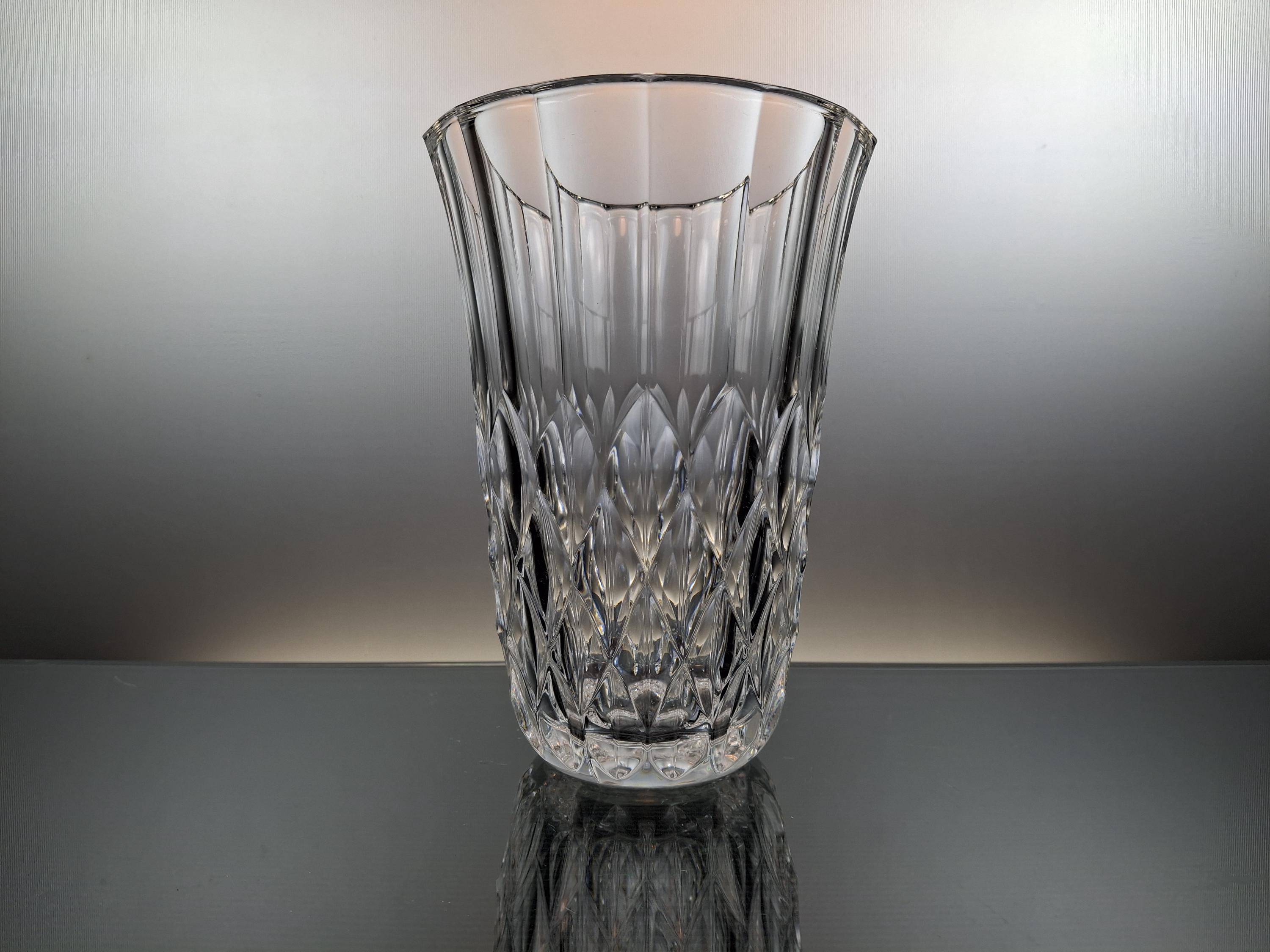 ヴァル・サン・ランベール ベルギー製 クリスタルガラス花瓶 希少 ベルギー王室御用達 ヴァル サン ランベール クリスタル花瓶