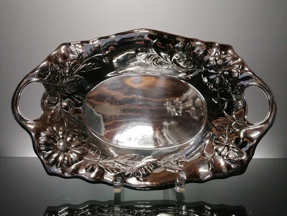 Wiskemann Silver-plated Bowl With Flowers - Etsy
