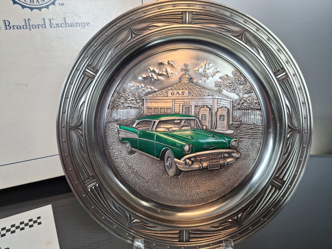 Vintage Pewter Plate 