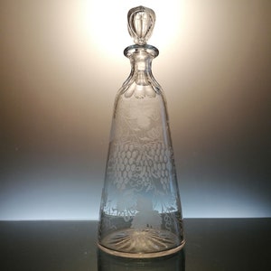 Mouth blown crystal carafe