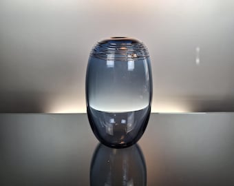 Belgian green art glass vase “Studio art”