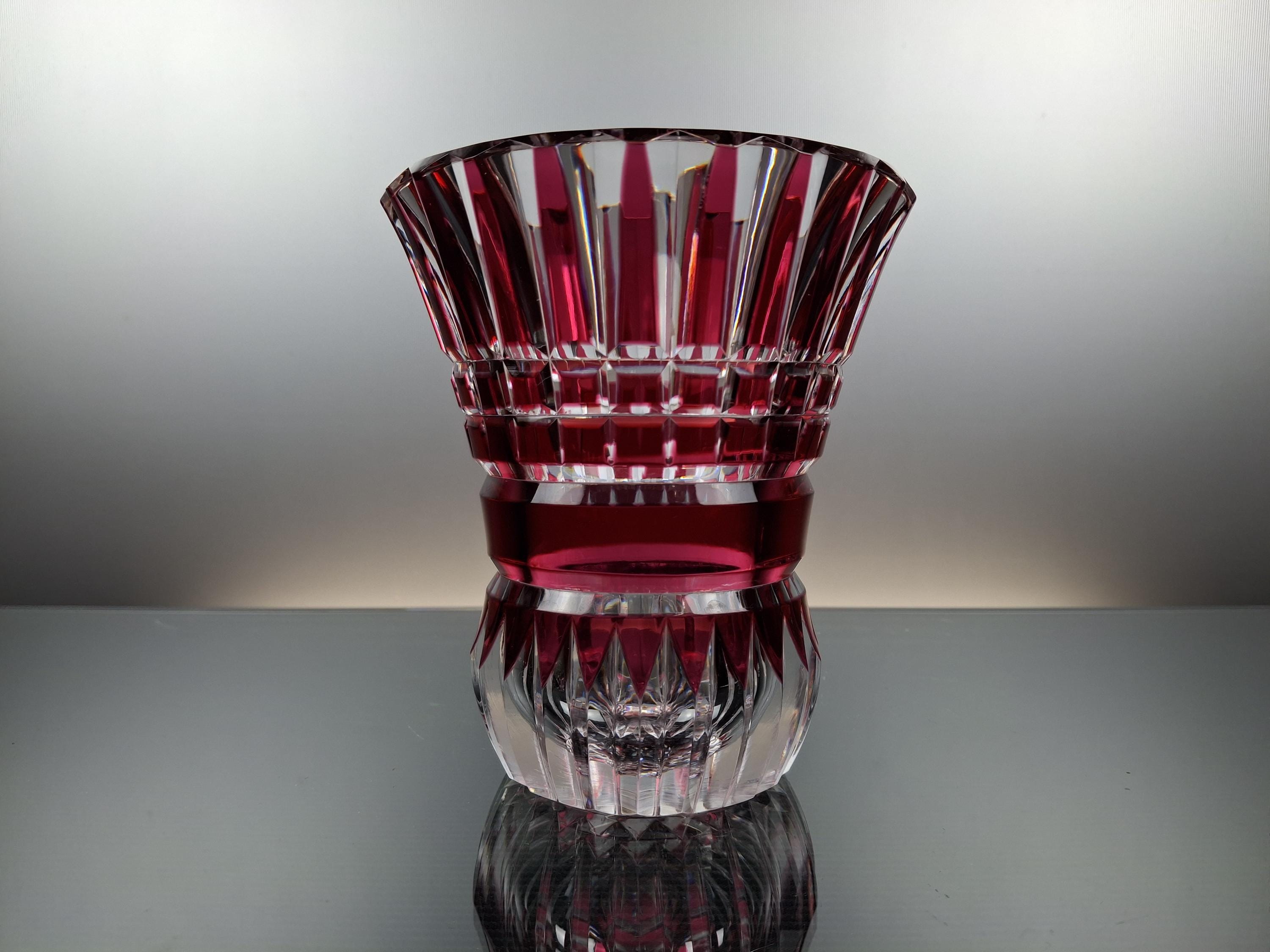 Val Saint Lambert Red Vase - Etsy
