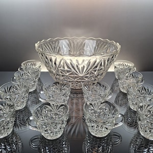 アンカーホッキング　大型パンチ ボウル　耐熱ガラス　ヴィンテージ Anchor hocking punch bowls - Etsy 日本