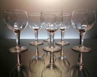 6 Val Saint Lambert water glasses 1880
