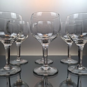 6 art deco water glasses Val Saint Lambert « Beaujolais»