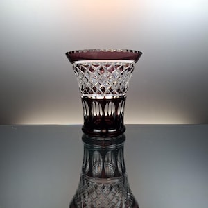Val Saint Lambert art deco crystal vase “Mathé”