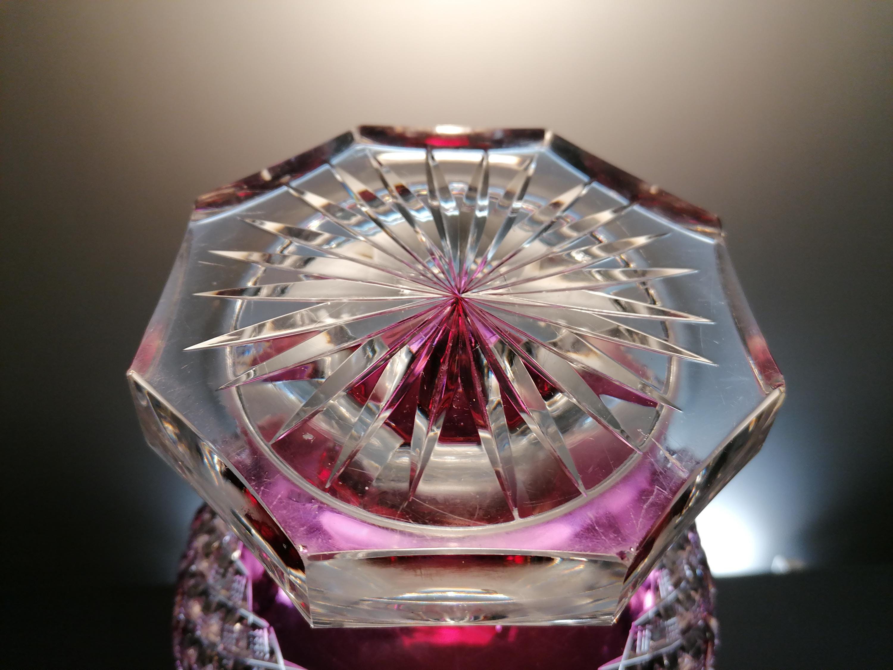 Rare Ruby Red Dresden Crystal Vase. - Etsy