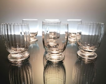 7 wine /port glasses “Service Verdi” 19th century “Legras”