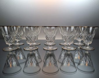 10 Belgian Art deco wine  glasses “Doyen – Sylva”