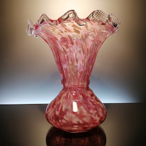 Large French art nouveau glass vase “Clichy Legras”