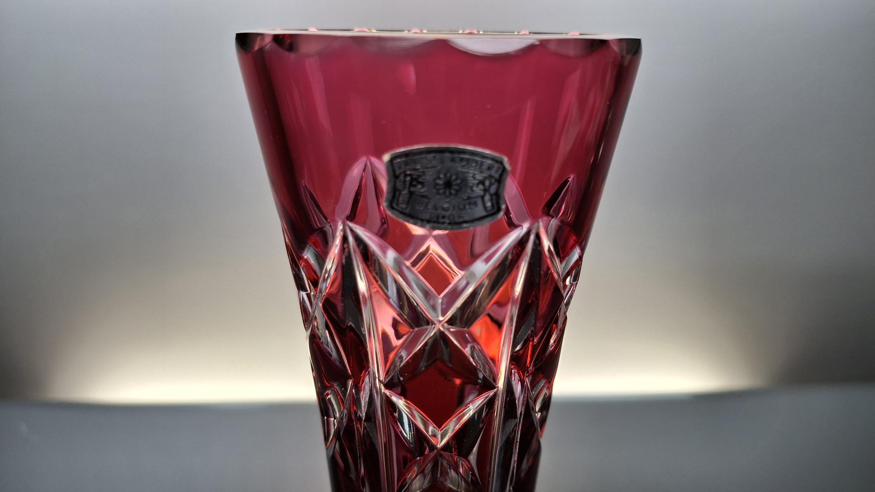 ヴァルサンランベール 花瓶 クリスタルフラワーベース ヴァルサンランベール ヴィンテージ