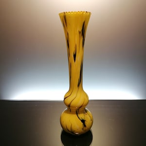 Colored art nouveau glass vase “Clichy - Legras”