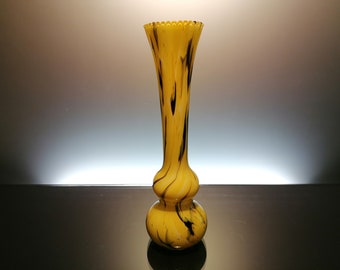Colored art nouveau glass vase “Clichy - Legras”