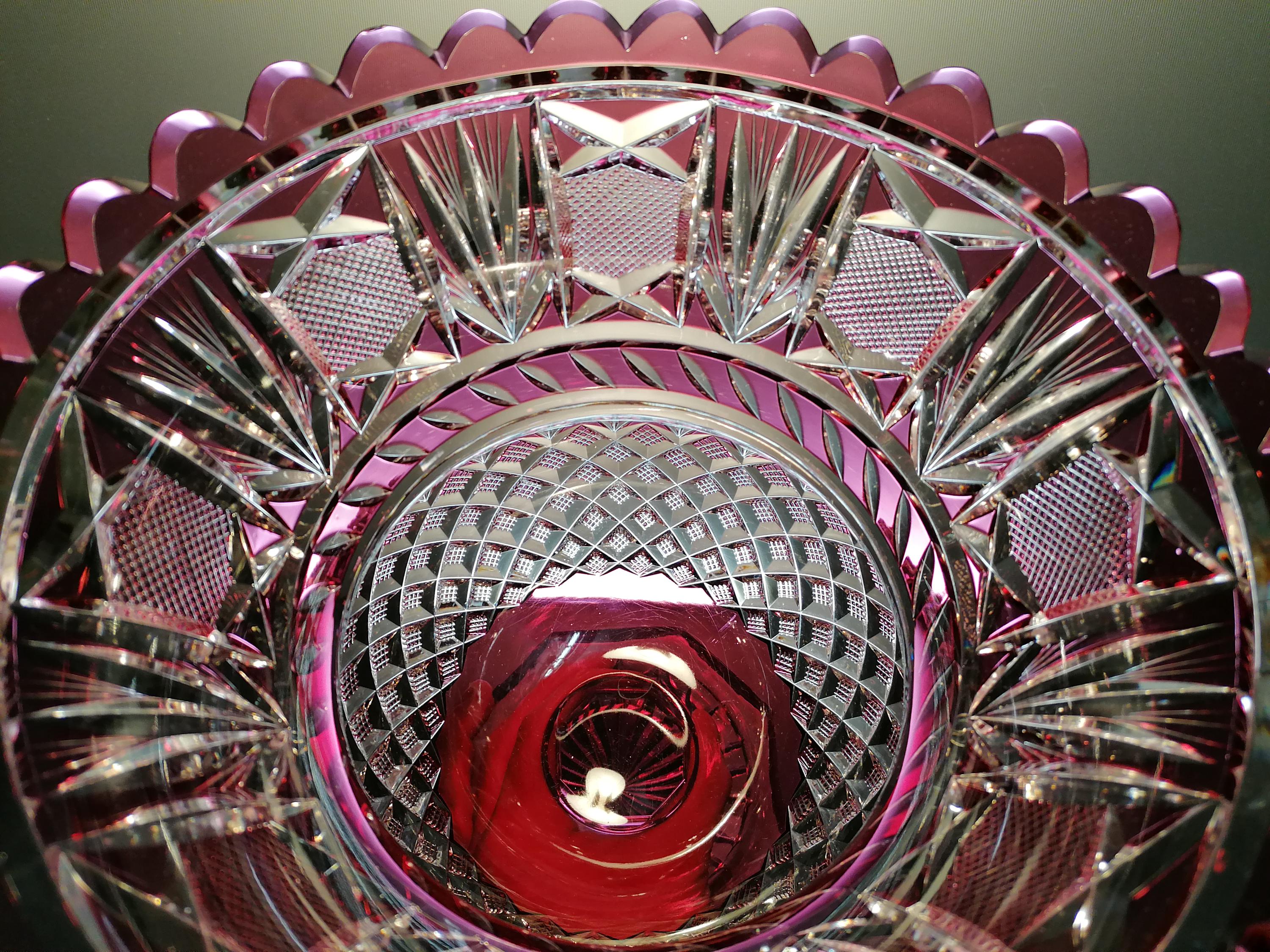Rare Ruby Red Dresden Crystal Vase. - Etsy
