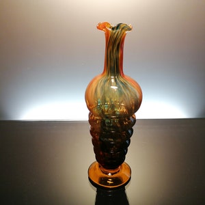 Colored art nouveau glass vase – carafe “Clichy - Legras”