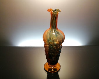 Colored art nouveau glass vase – carafe “Clichy - Legras”