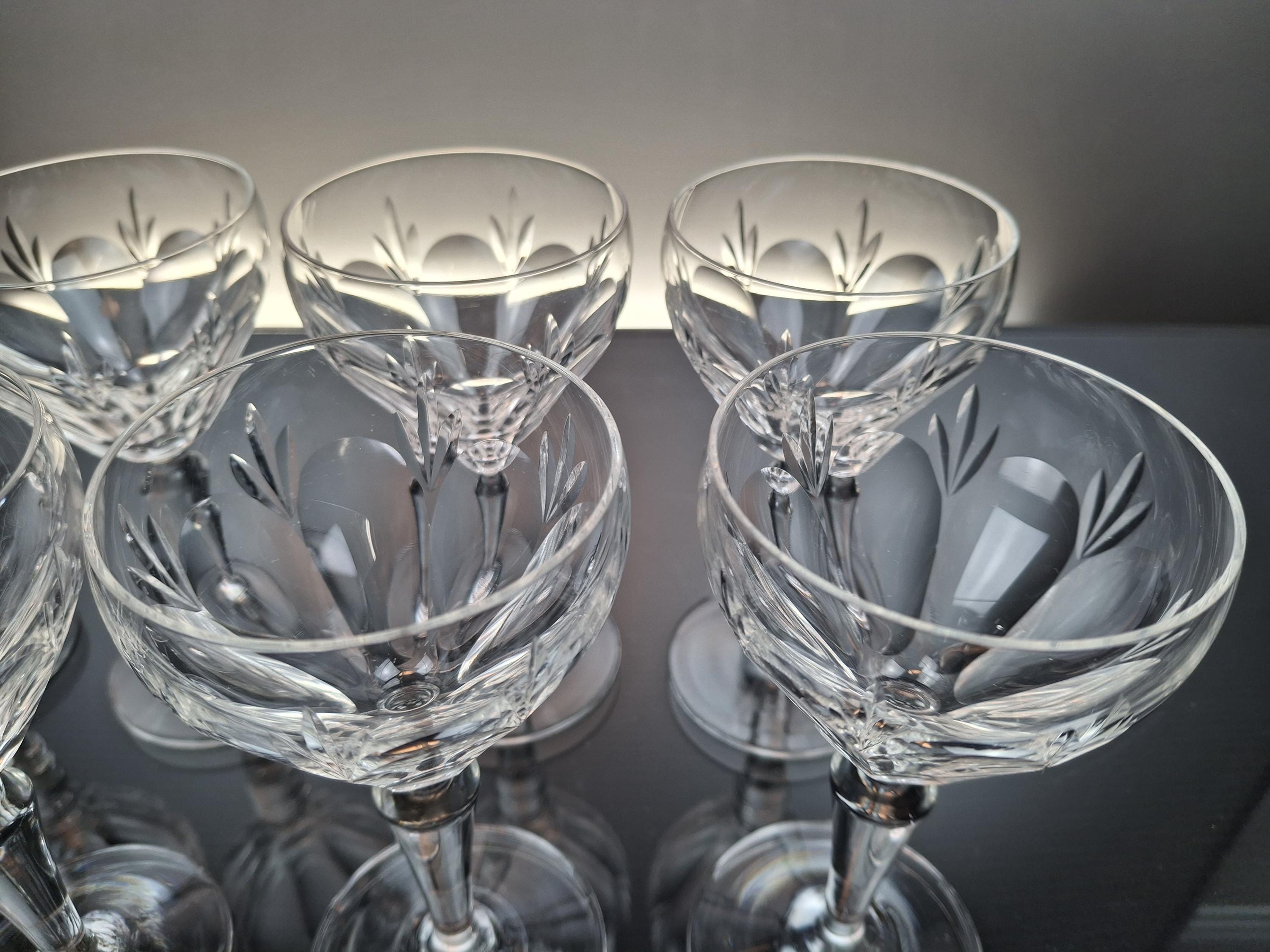 8 Belgian Crystal Port Glasses “val Saint Lambert” - Etsy