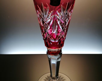 Val Saint Lambert Ruby Red Crystal Wedding Glass “scheffel