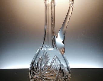 Antique crystal carafe / jug