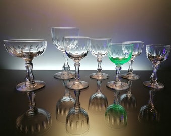28 Antique glasses Val Saint Lambert "Olivier"