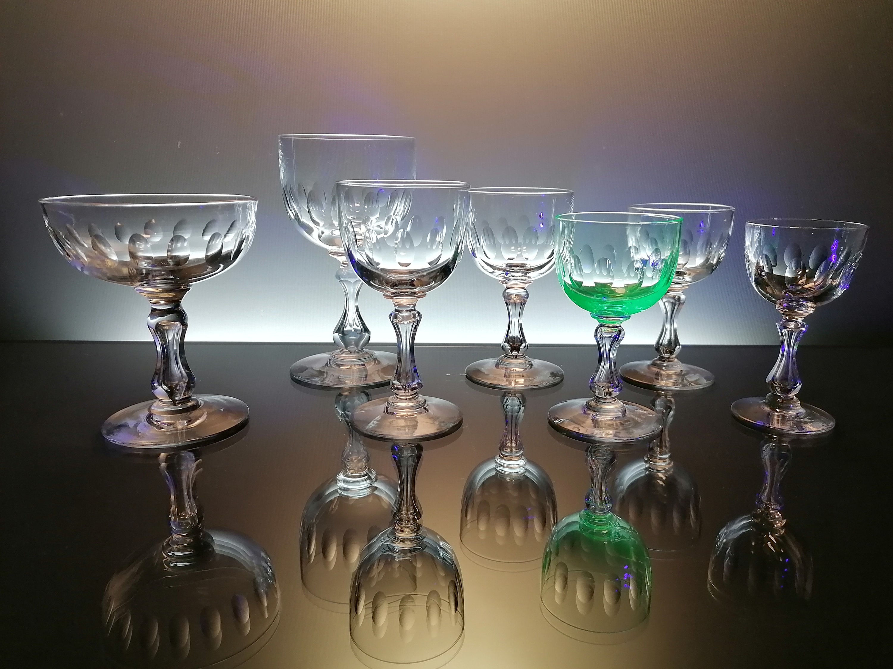 28 Antique Glasses Val Saint Lambert 