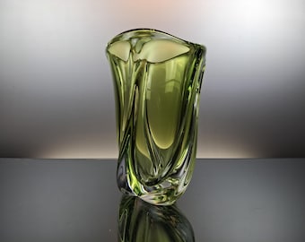 ヴィンテージのヴァル・サン・ランベールの重厚なクリスタルガラスの