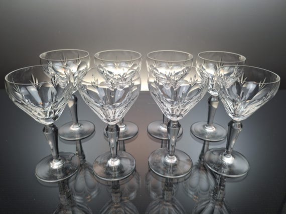 時韓　Val Saint Lambert 8 Belgian Crystal Port Glasses “val Saint Lambert” - Etsy