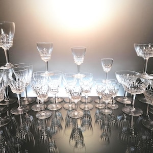 30 antique glasses Val Saint Lambert &quot; Mery Esneux &quot;