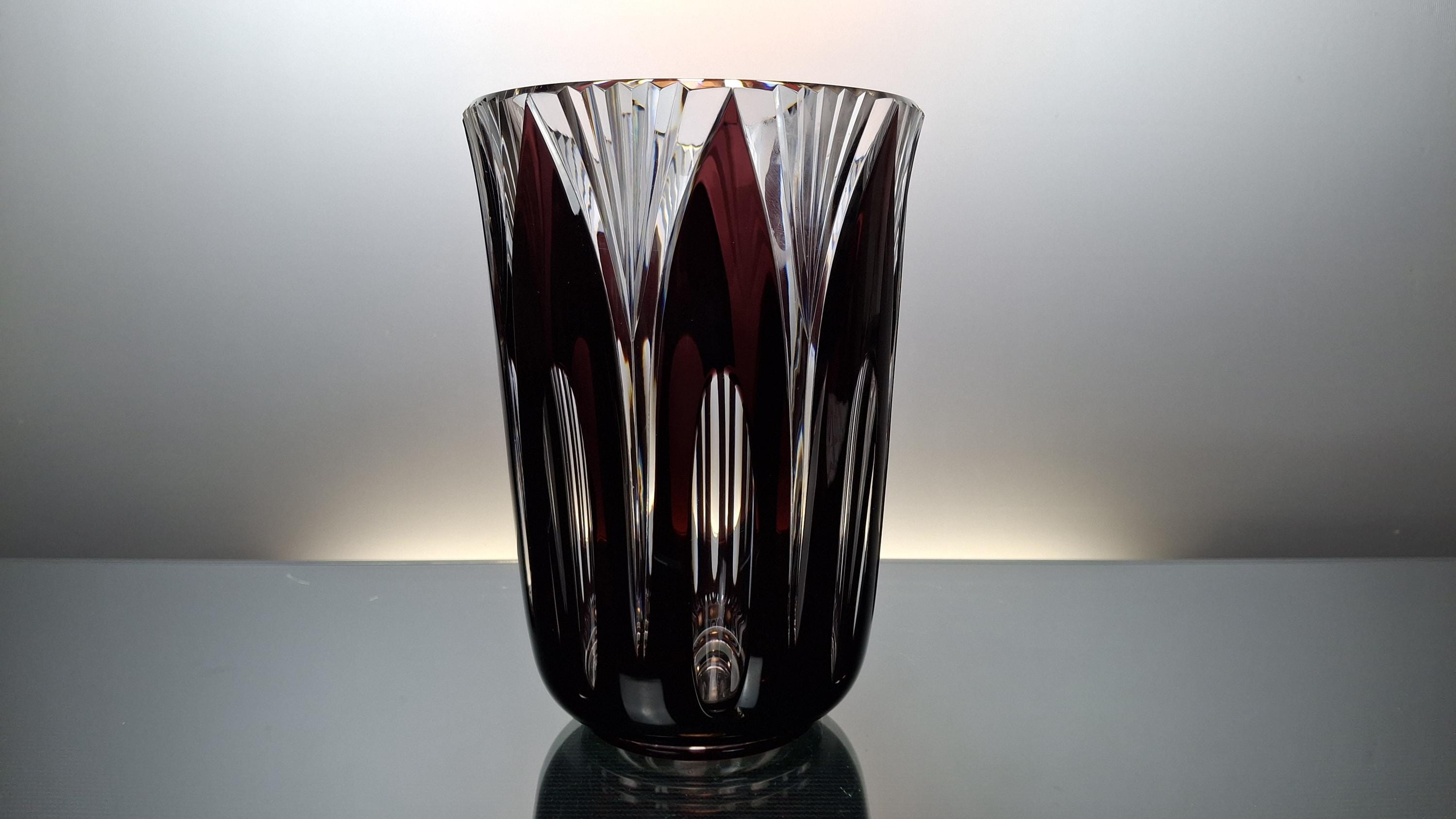 ヴァル・サン・ランベール アールデコ クリスタル花瓶 - Etsy 日本