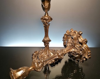 Antique silver-plated candlesticks