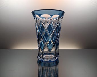 5147 美品 レア Val Saint Lambert 花瓶 クリスタル Val Saint Lambert Ruby Red Crystal Vase 