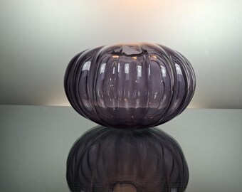Large amethyst-smoked pumpkin vase “Ikea – Gunnel Sahlin”