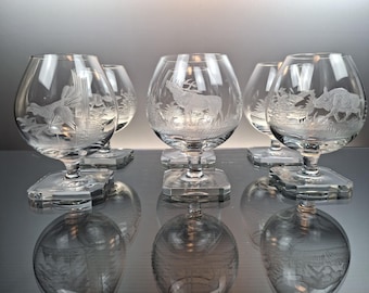 Val Saint Lambert Etched Crystal Plates Pheasant Birds - Etsy