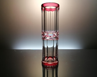Val Saint Lambert Clear - Purple Crystal Vase “torsade” - Etsy