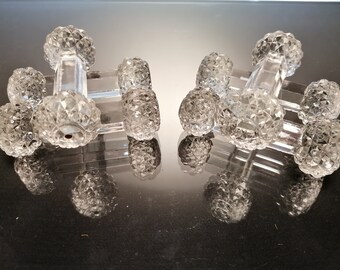 6 antique glass knife rests “Baccarat”