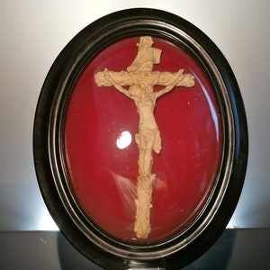 Antique glass dome with crucifix