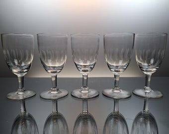 5 antique Val Saint Lambert water / beer glasses 1880 “Elisabeth”