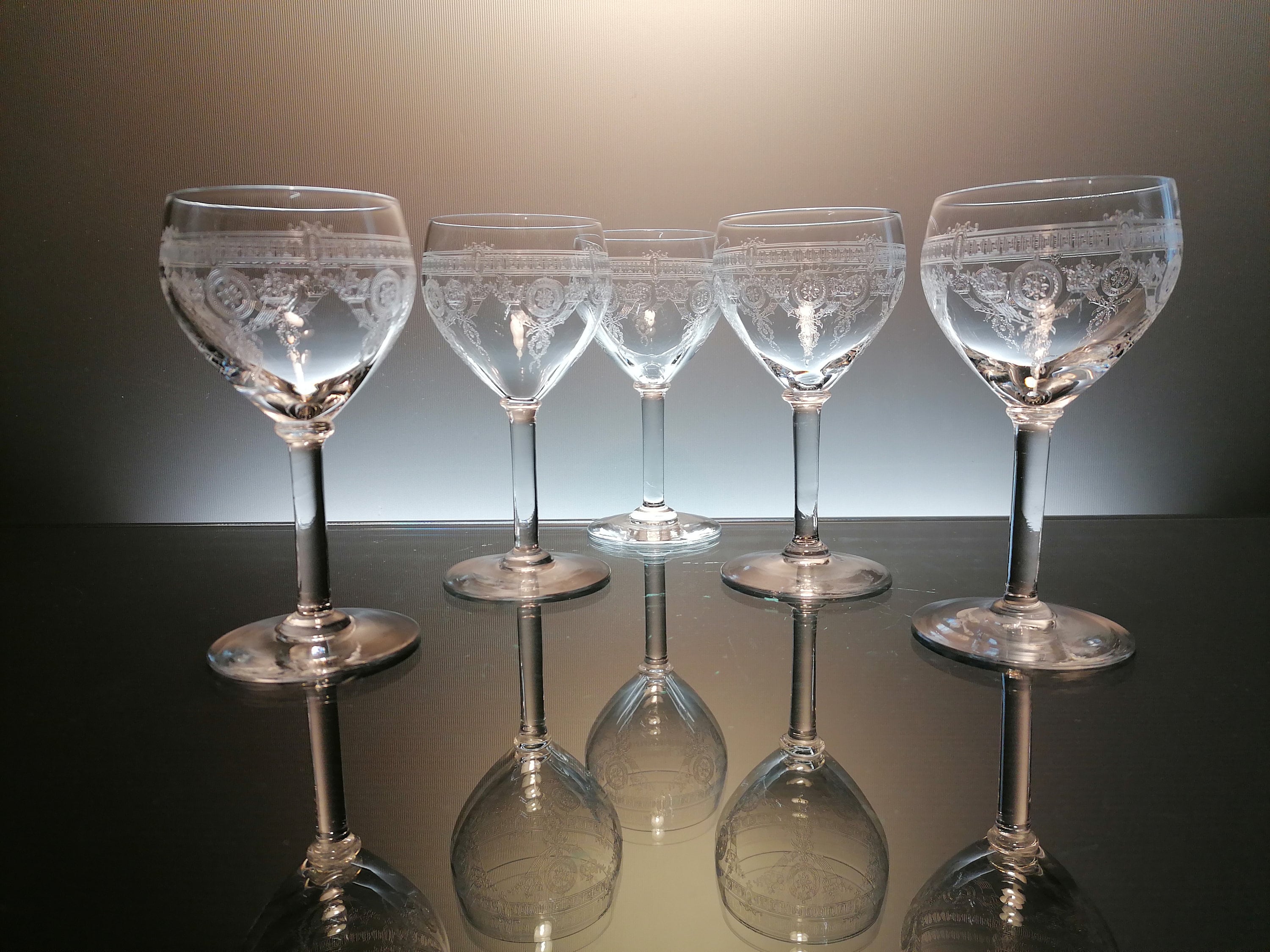 5 Saint Louis Crystal Wine Glasses “helvétia” - Etsy