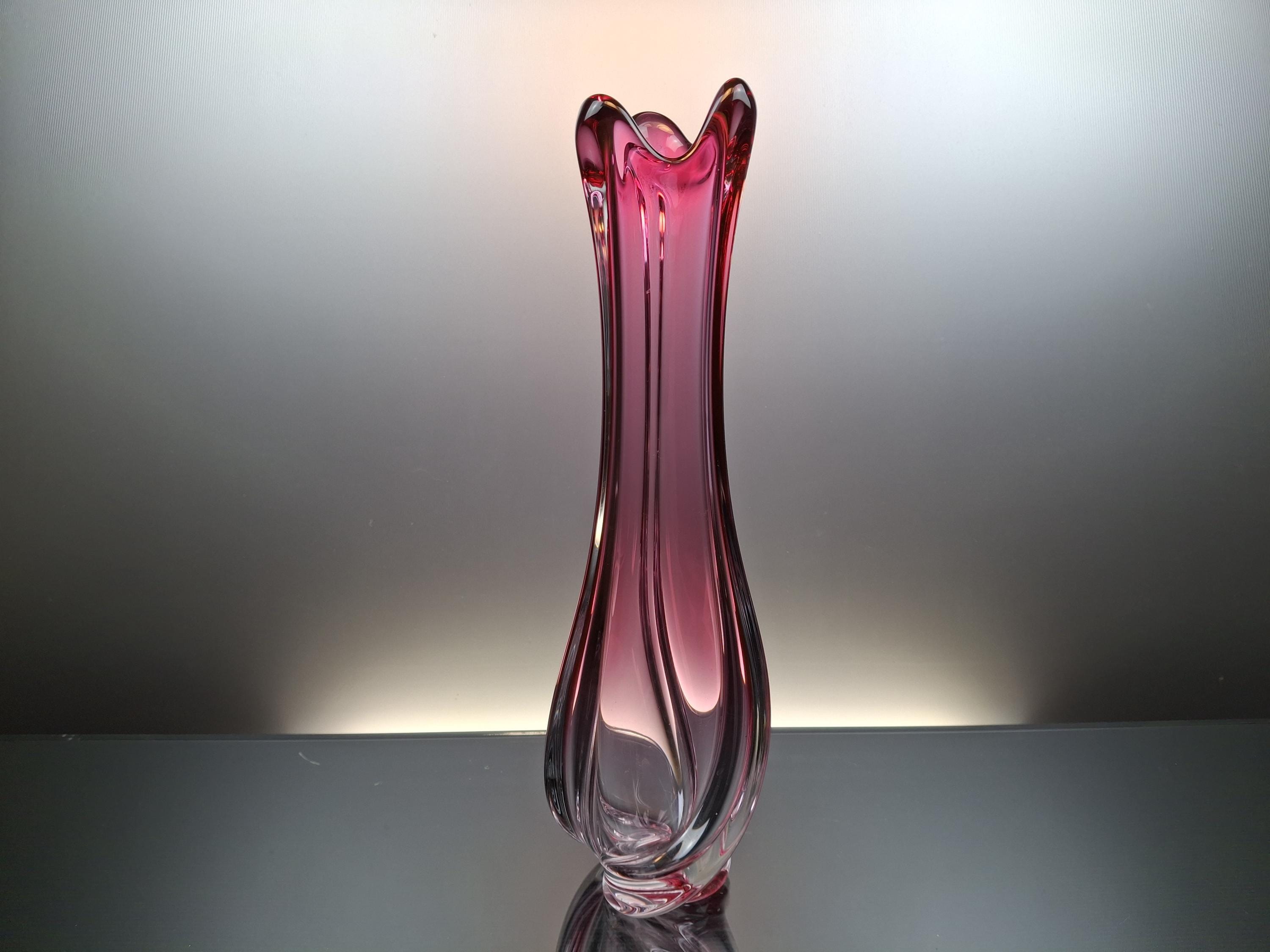 Val Saint Lambert Red Vase - Etsy