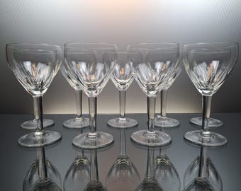 9 vintage Belgium water glasses.