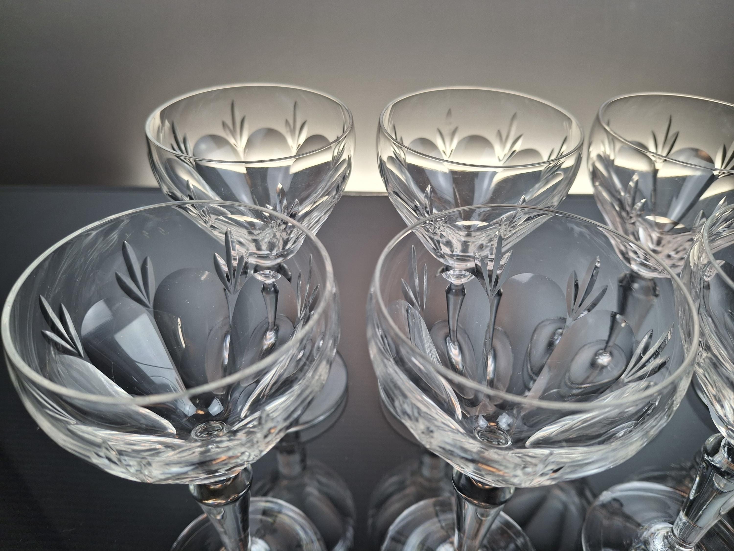 8 Belgian Crystal Port Glasses “val Saint Lambert” - Etsy