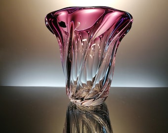 Bearcat　ヴァルサンランバート　花瓶　切子　大 Bearcat様専用 ヴァルサンランバート 花瓶 切子 大