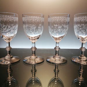 4 Saint Louis crystal wine/port glasses “Talma”