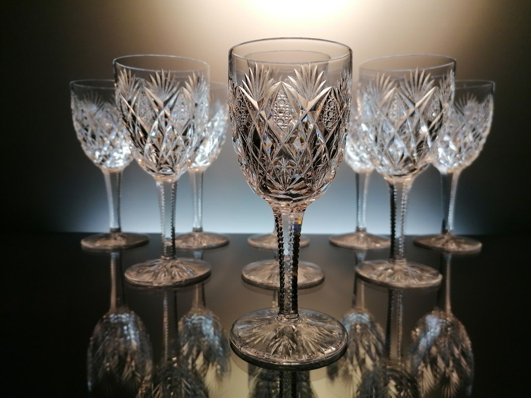 9 Saint Louis Crystal Glasses “florence » - Etsy