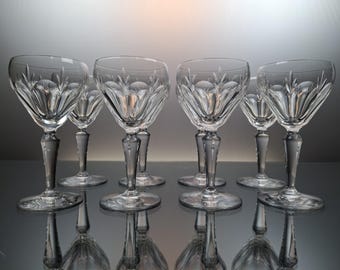8 Belgian Crystal Port Glasses “val Saint Lambert” - Etsy