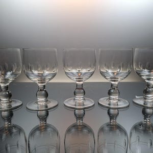 5 antique Val Saint Lambert water glasses 1880 “Oeuf”