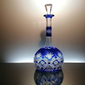 Rare blue crystal carafe