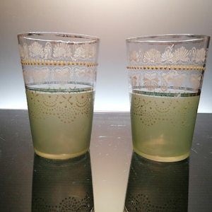 French glass goblet with enamel decoration &quot;Legras&quot;