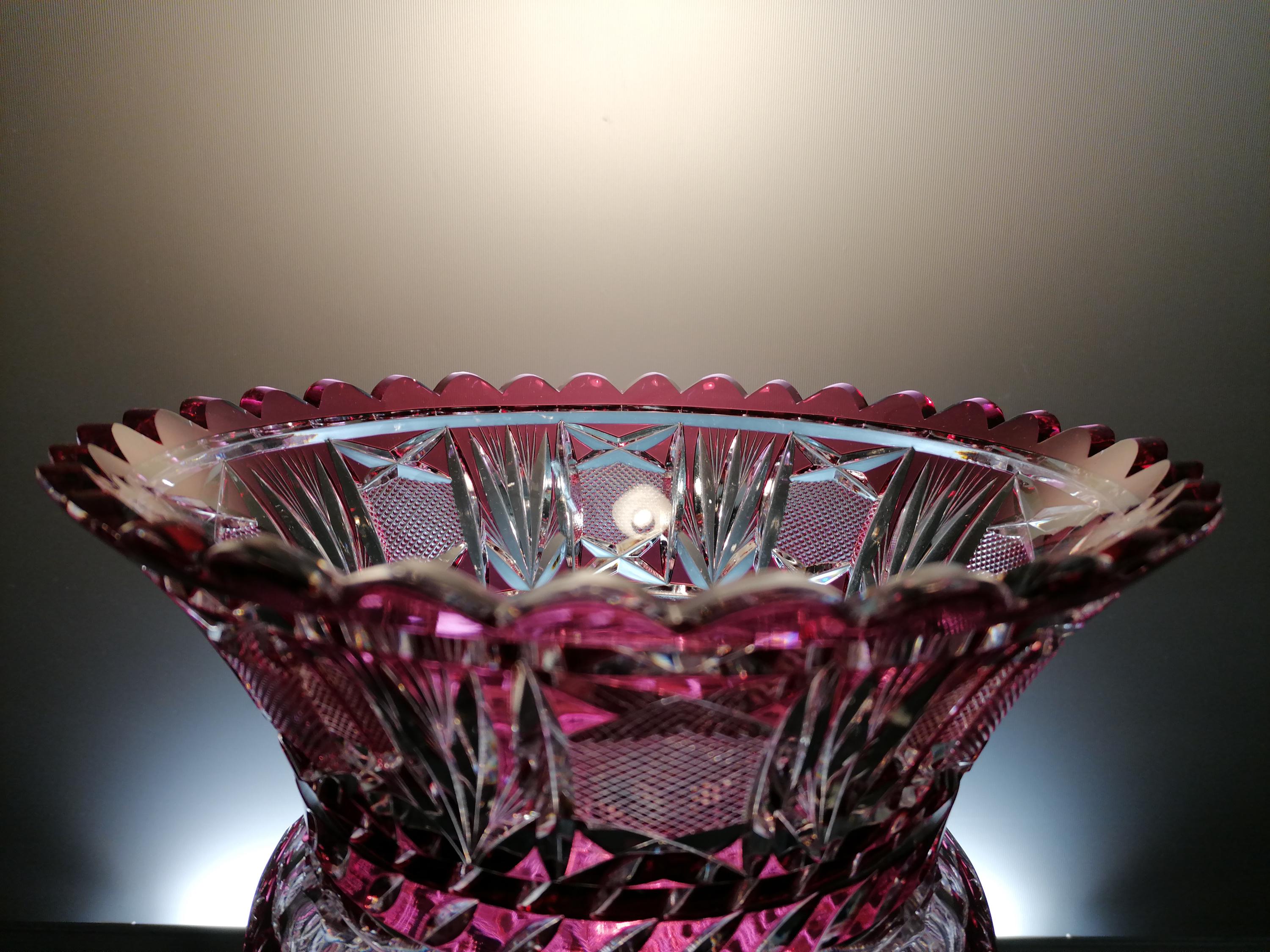 Rare Ruby Red Dresden Crystal Vase. - Etsy