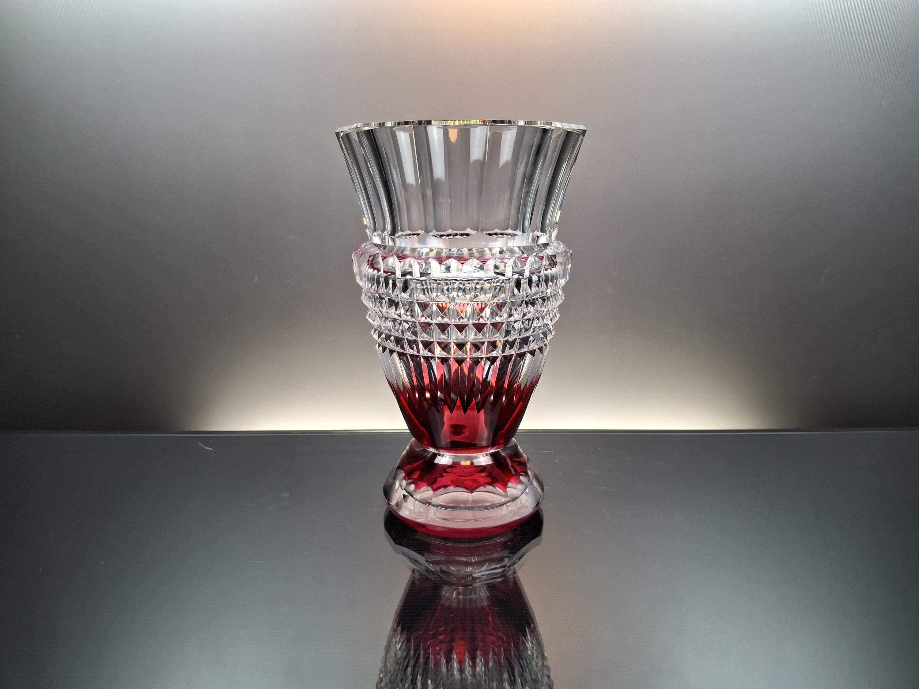 Val Saint Lambert Red Vase - Etsy